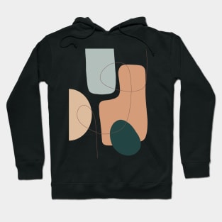 Mid Century Modern, Abstract Shapes Illustration 5 Hoodie